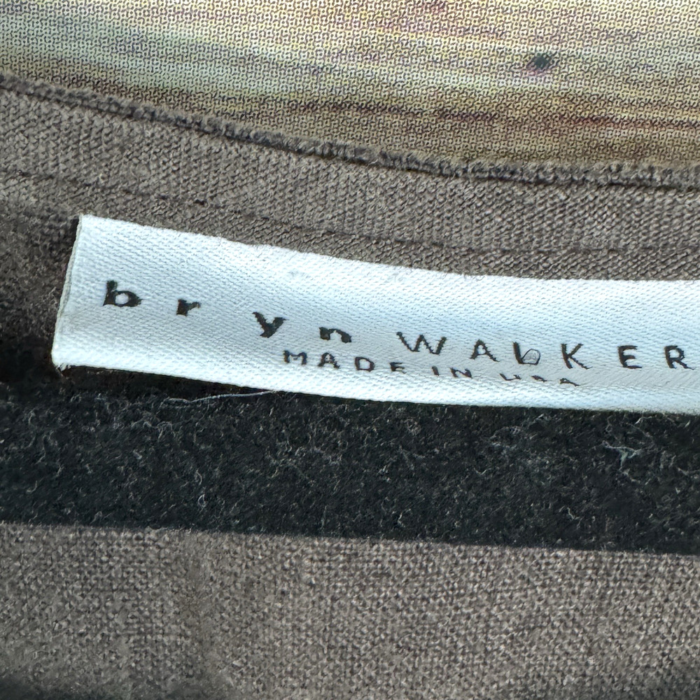 Bryn Walker Chocolate Linen oversized Tunic Top Sleeveless scoop neck, M-L - Picture 6 of 8